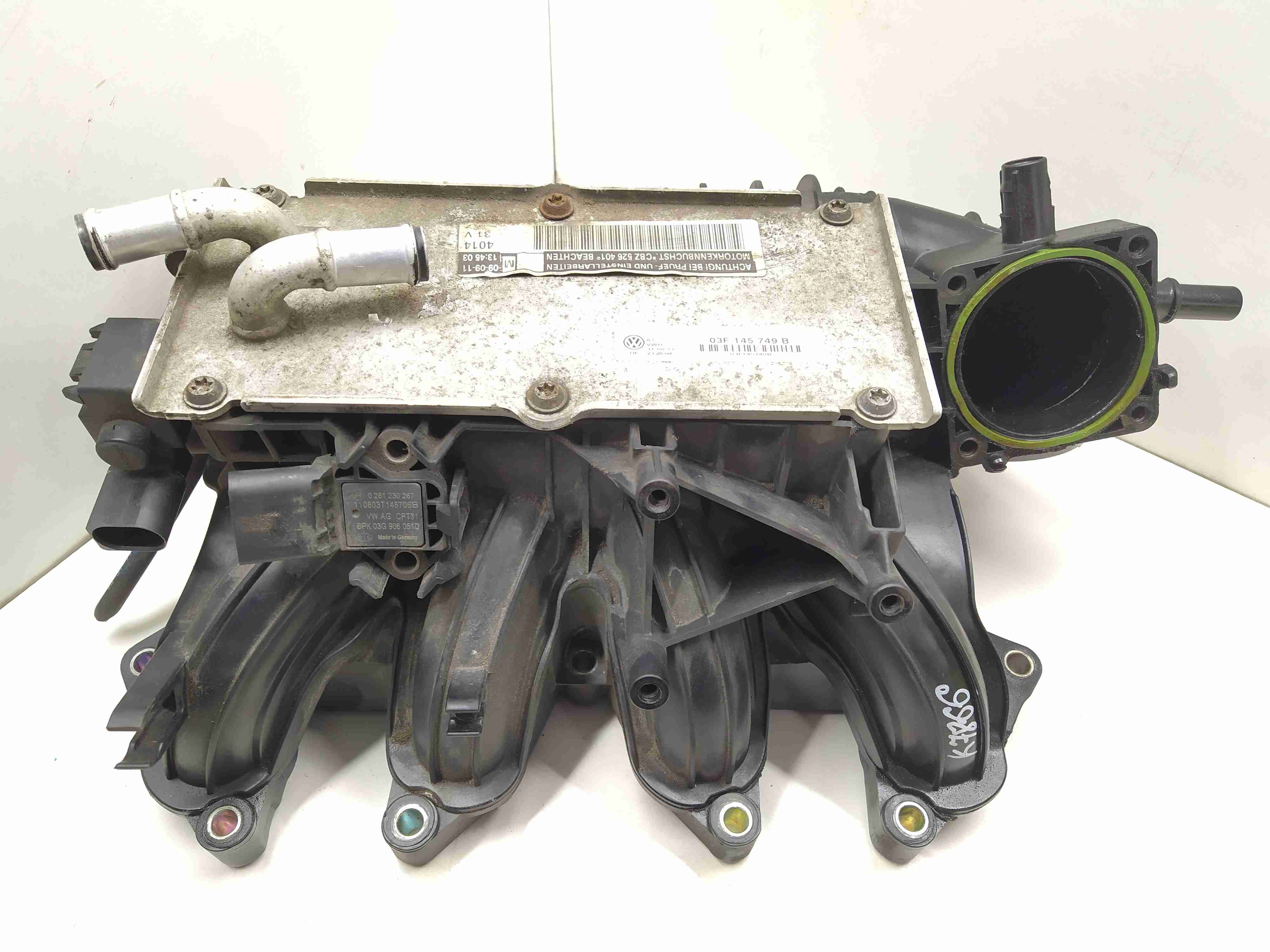 SEAT Leon Leon II (1P) 2005 - 2012 Коллектор впускной 03F145749B,   03F129711H,   0261230267,   03G906051D,   037906283C  008089