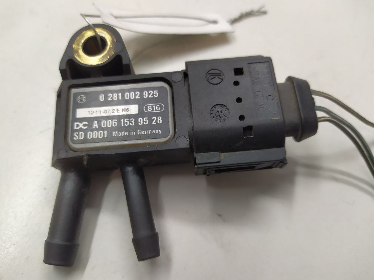 Mercedes ML W164 ML W164 2 поколение (2005-2008) Датчик давления выхлопных газов 0281002925, A0061539528, 0061539528  014847